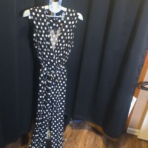 Robert Louis Black and White Polka Dot Top